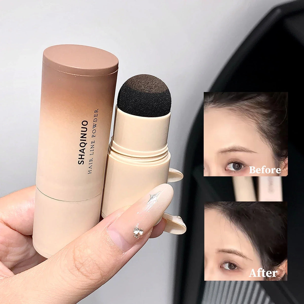 SHAQINUO Hairline Powder – Waterproof Hair Filler Touch-Up Hairline Touch-Up Powder Qme