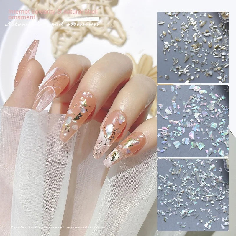 3D Shell Gem Glitter Nail Art Decals – DIY Nail Decorations Nail Art Decals Qme