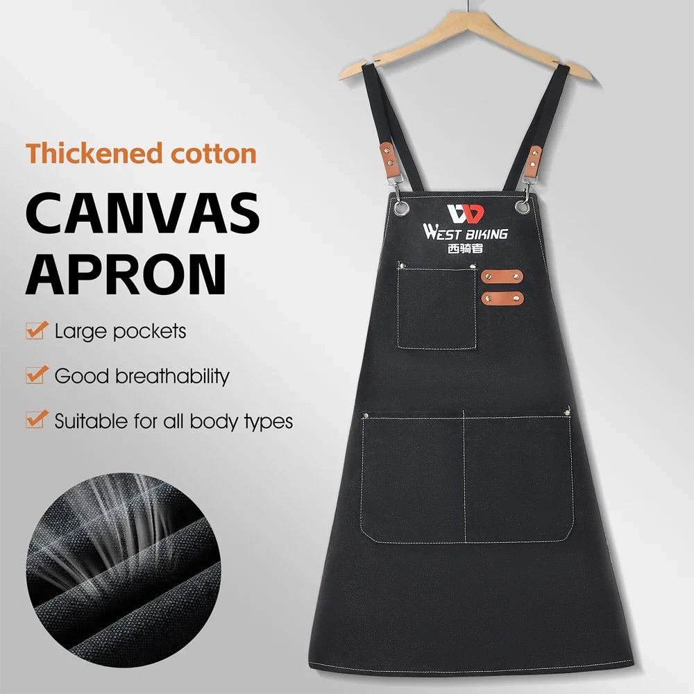 Thickened Canvas Work Apron – Bike, Carpentry & Craft Canvas Work Apron Qme