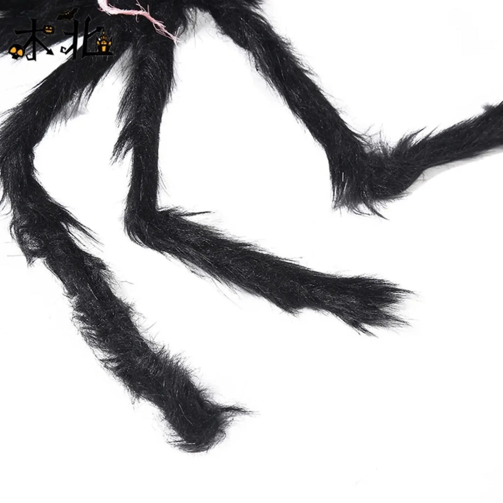 Realistic Skull Black Plush Spider Halloween Horror Prop Halloween Horror Prop Qme