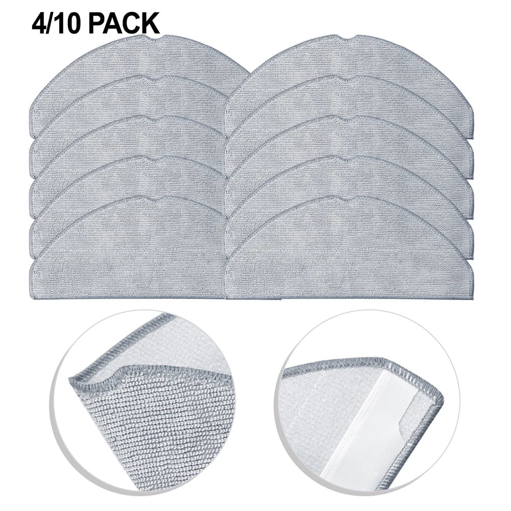4-Pack Microfiber Mop Cloths – Roborock Q7 M5+ Q7T+ Obot Robot Vacuum Mop Pads Qme
