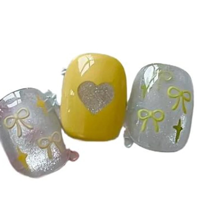 Cute Bow Nail Art Stickers – Mixed Color Bowknot Decals Sheet Nail Art Stickers Qst