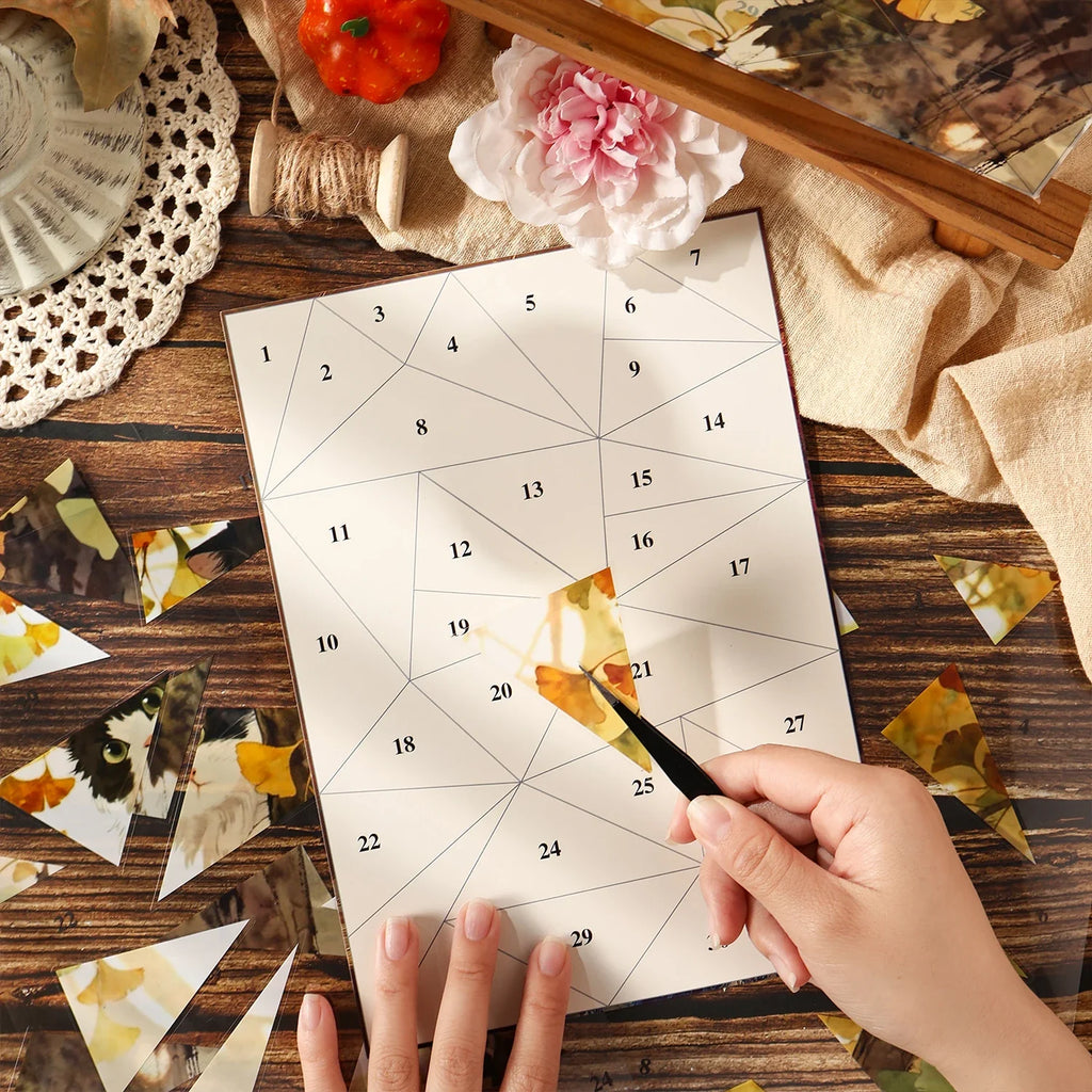 Kids DIY Puzzle Sticker Game – Cute Cat Diary Series Kids DIY Sticker Puzzle Qme