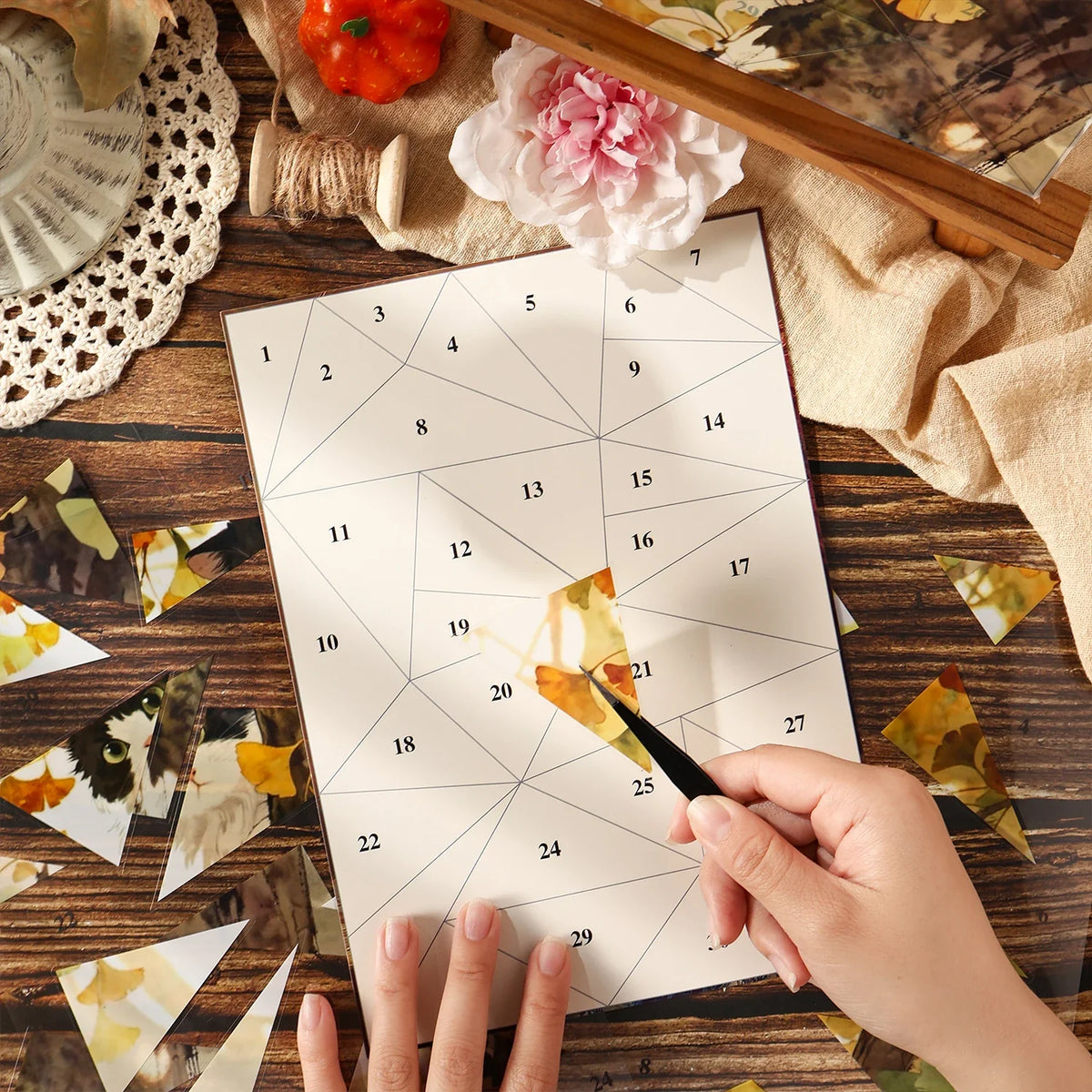 Kids DIY Puzzle Sticker Game – Cute Cat Diary Series Kids DIY Sticker Puzzle Qme