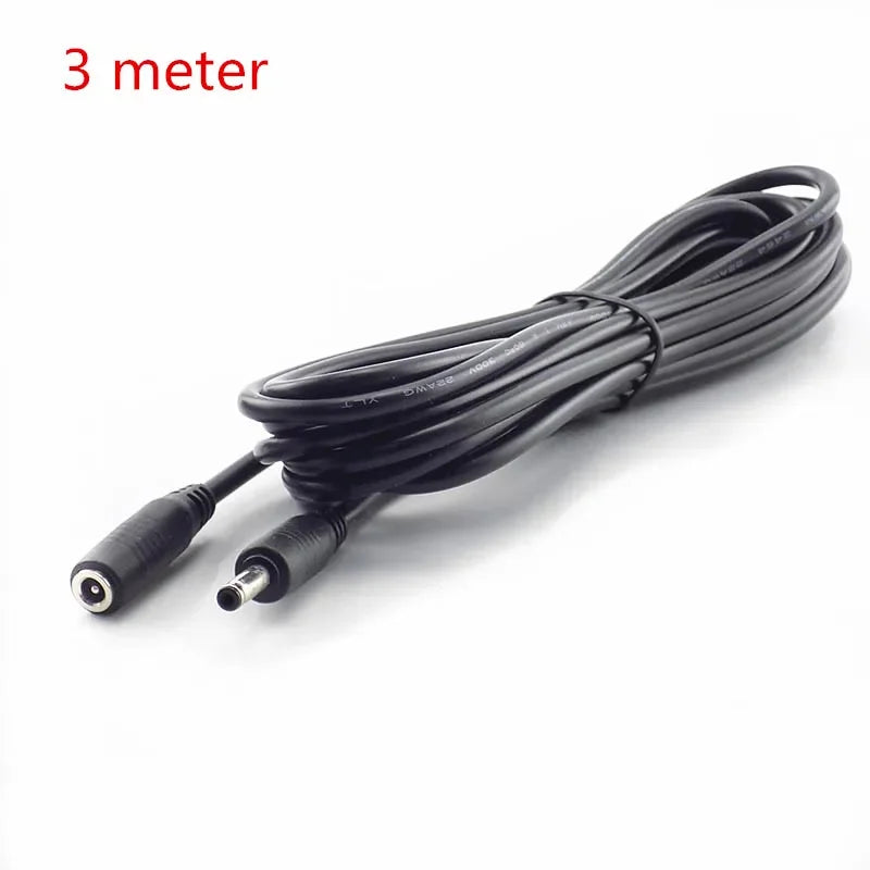 DC Power Extension Cable 3.5mm×1.35mm Female to Male 5V 2A DC Power Cable Qme 3 meters