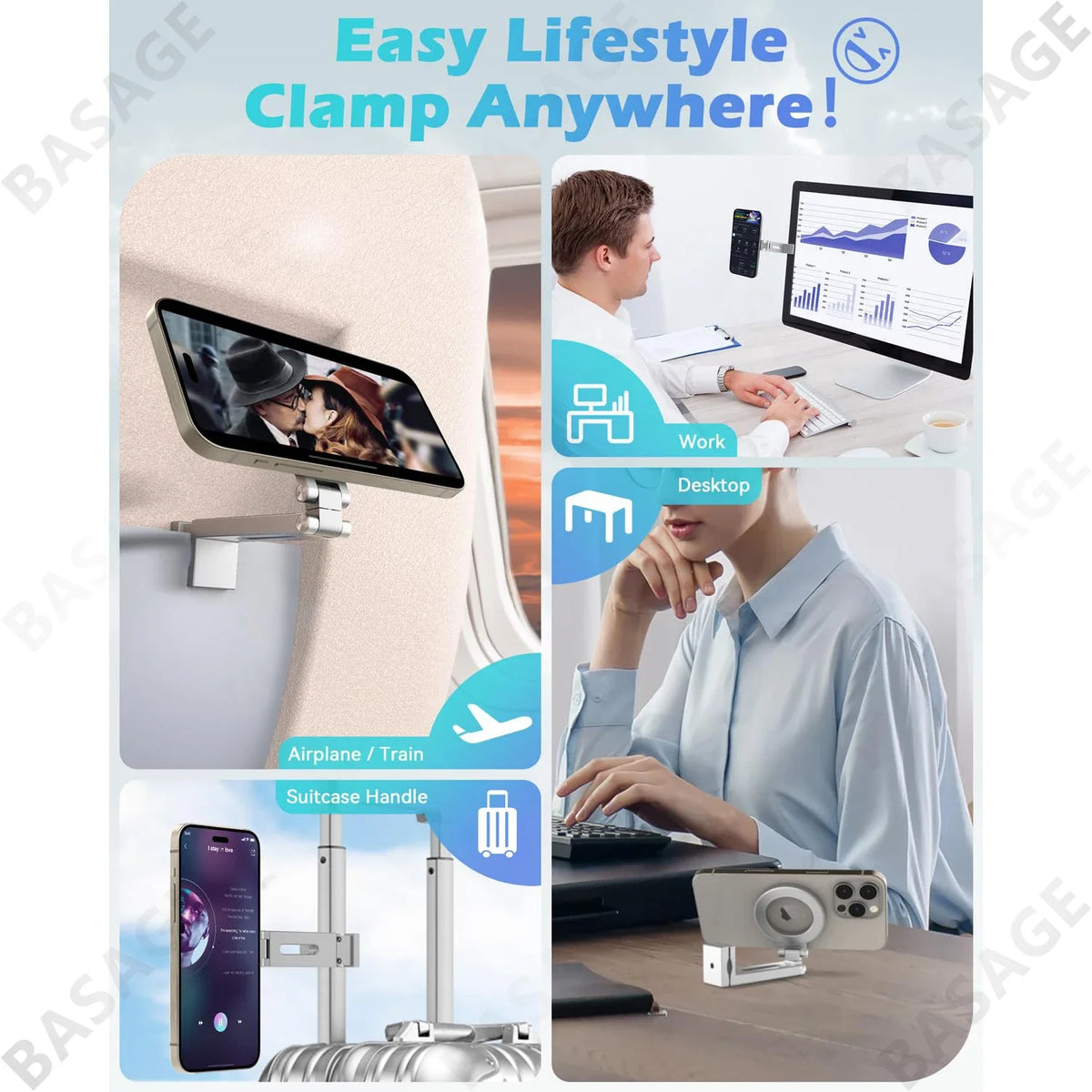 Universal Magnetic Phone Holder – Flexible Travel Mount Magnetic Phone Mount Qme