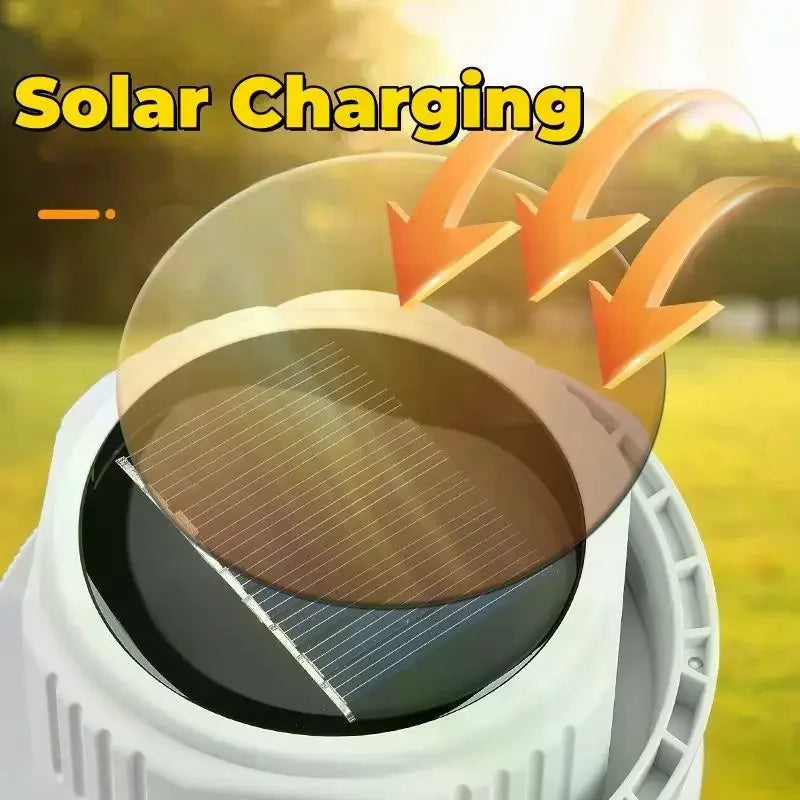 Solar Rechargeable Camping Light – 1800mAh Emergency Lamp Solar Camping Lantern Qme