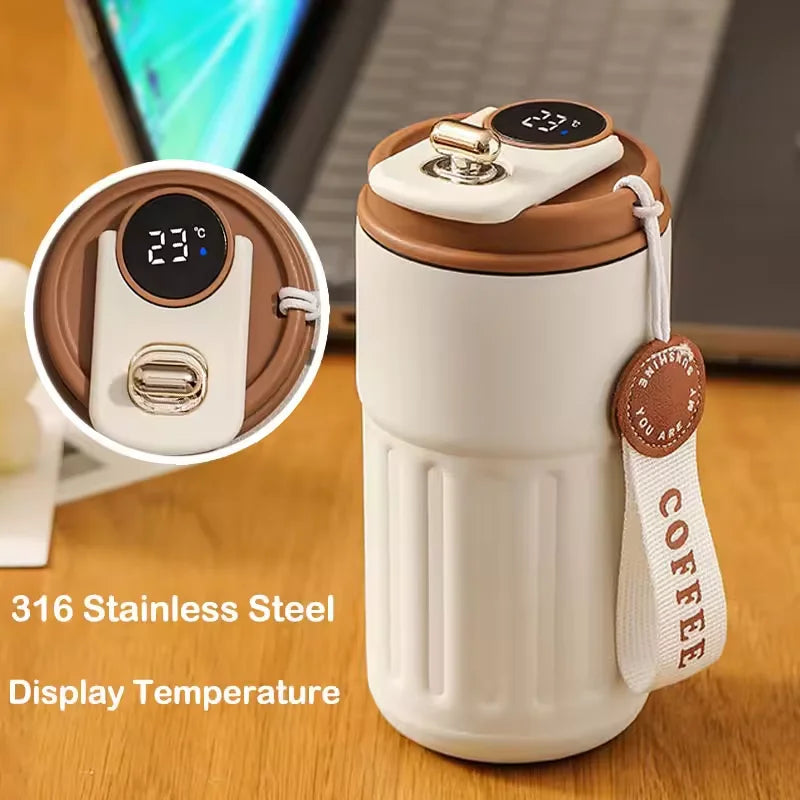 316 Stainless Steel Smart Temp Display Tumbler 420ml Insulated Smart Tumbler Qst