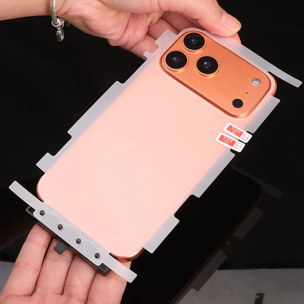 HD Curved Glass Back Film for iPhone 17 Series – Clear Phone Back Protector Qme
