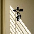 Modern Religious Cross & Praying Hands Metal Wall Decor Metal Wall Art Qme 3