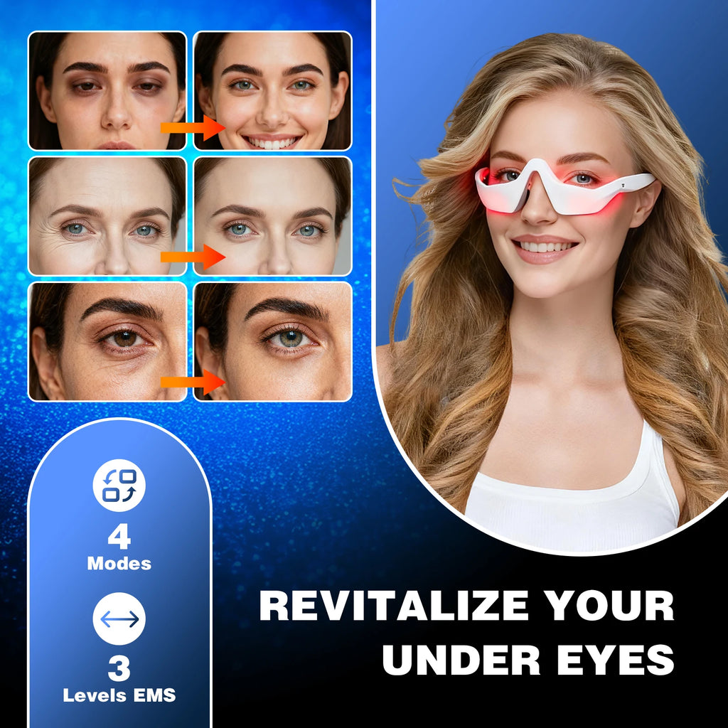 3D Eye Massager – Red Light Therapy & Microcurrent Lifting Eye Beauty Massager Qst