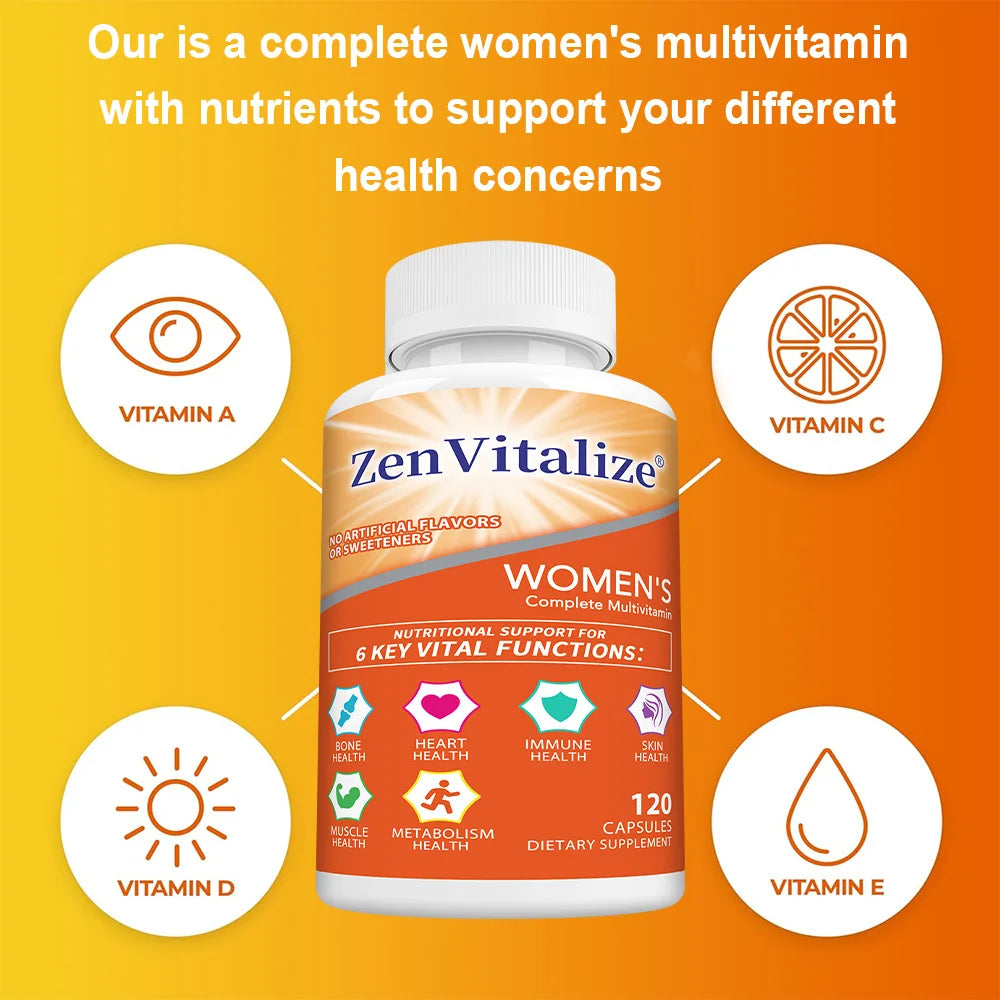 ZENVITALIZE Women's Daily Multivitamin – Energy & Immune Support Women's Multivitamin Qst