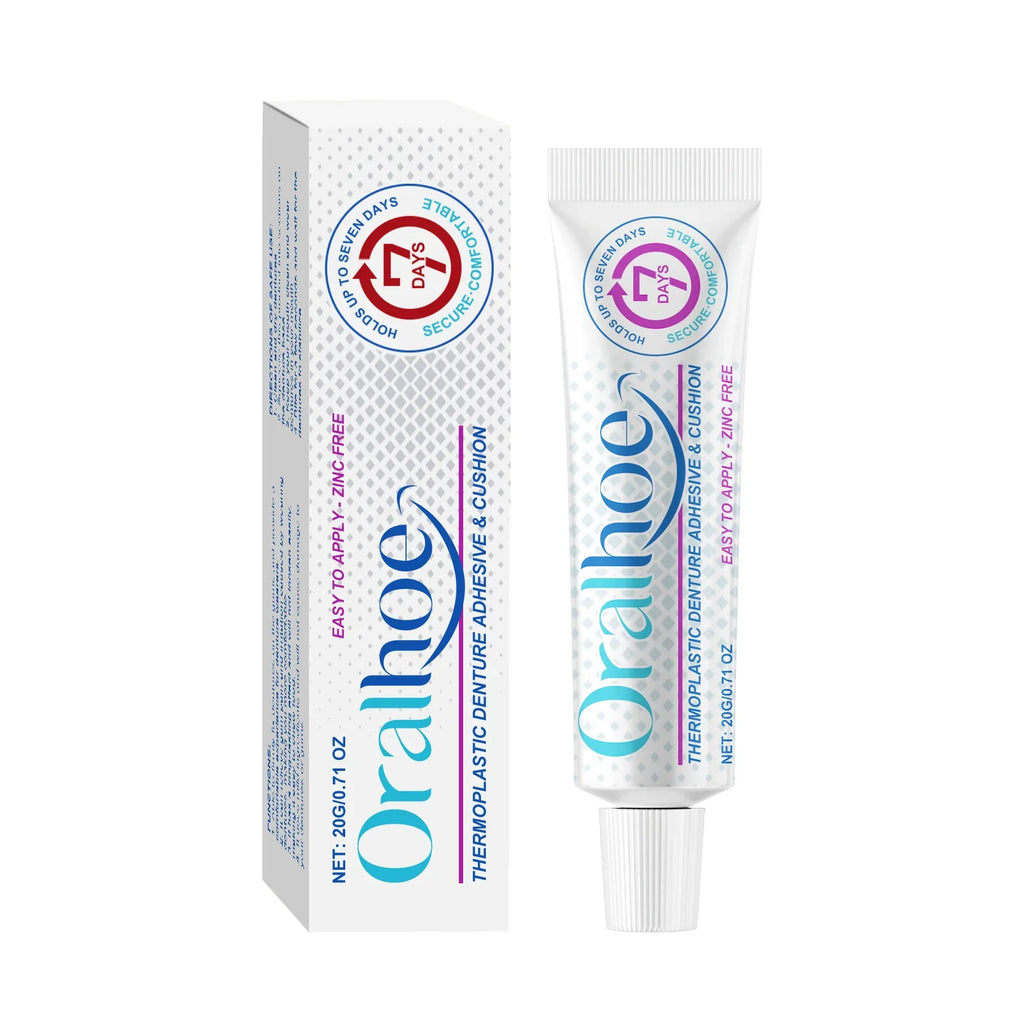 Oralhoe Denture Adhesive Cream – Strong Hold False Teeth Glue Denture Adhesive Cream Qme 20g Boxed