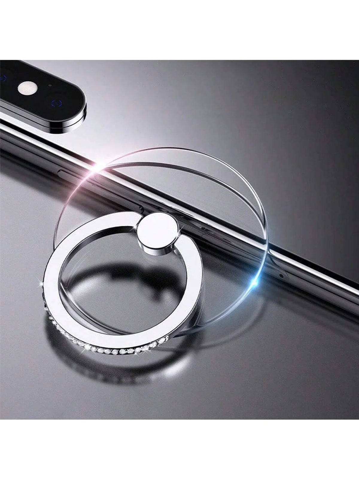 Crystal Diamond Ring Buckle Phone Stand – 360° Rotating Grip Phone Ring Stand Qme