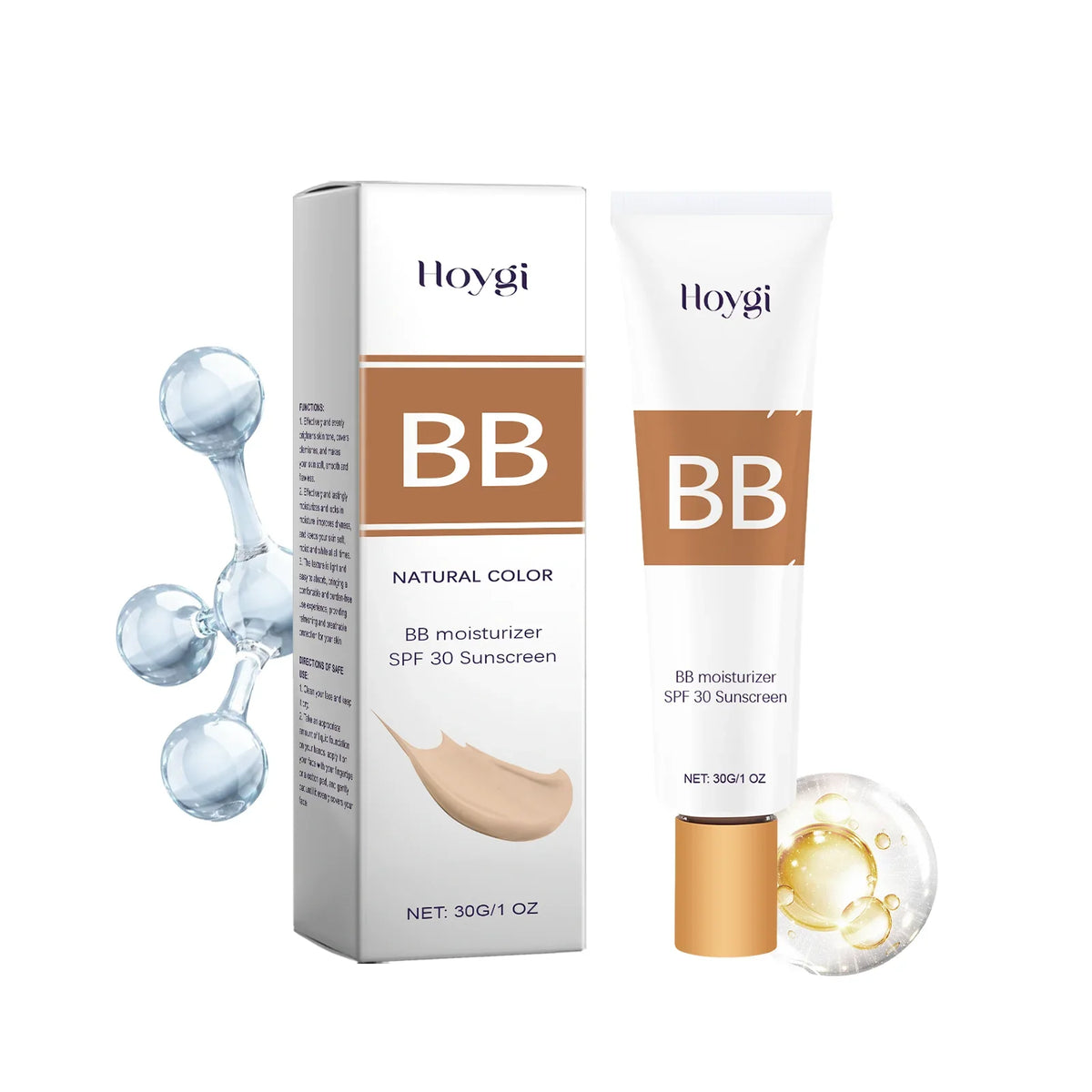 Qme SPF 30 BB Cream – Full Coverage & Long-Lasting Moisture BB Cream Foundation Qme Natural