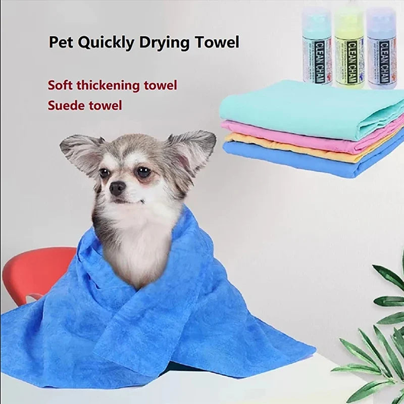 Soft Suede Dog Bath Towel – Absorbent Pet Grooming Towel Pet Grooming Towel Qme