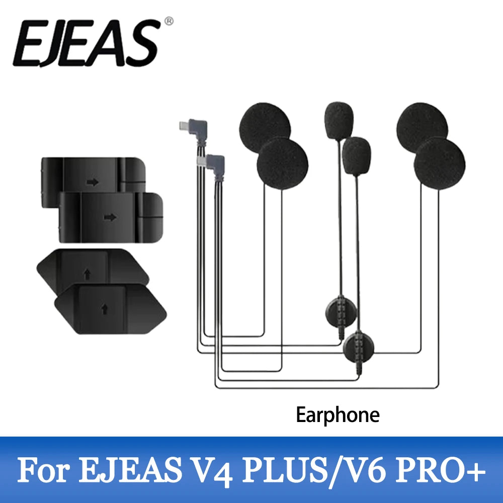 EJEAS V6 PRO+ Type-C Motorcycle Helmet Bluetooth Headset Helmet Bluetooth Intercom Qst