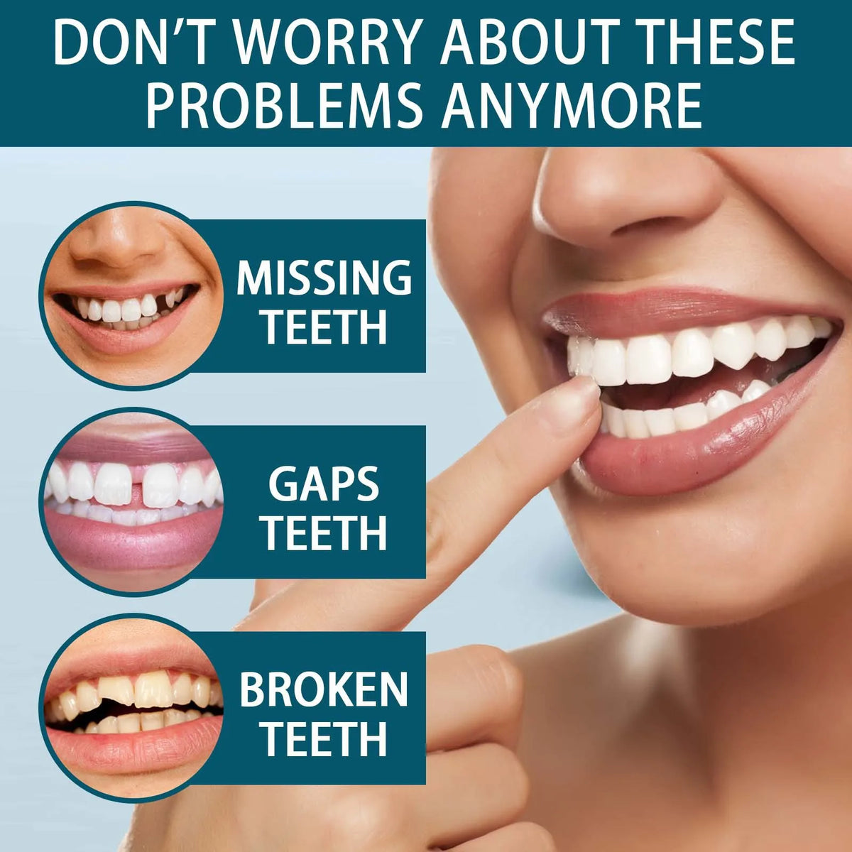 Snap-On Teeth Veneers – Temporary Whitening Tooth Cover Snap-On Dental Veneers Qst