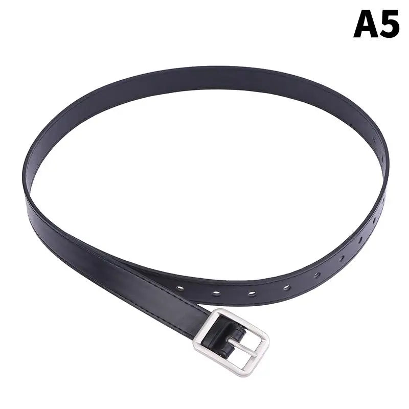 Women's PU No-Hole Pin Buckle Belt – Retro Style for Jeans Women's Fashion Belt Qst A5