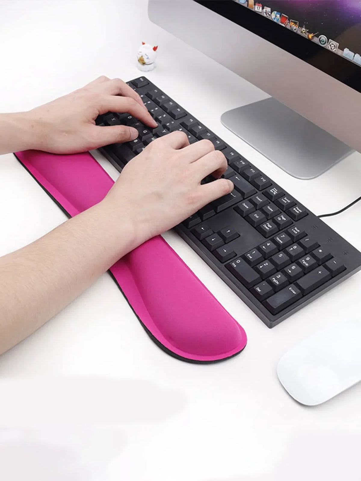 Memory Foam Keyboard Wrist Rest Pad – Non-Slip, Ergonomic Keyboard Wrist Rest Qme