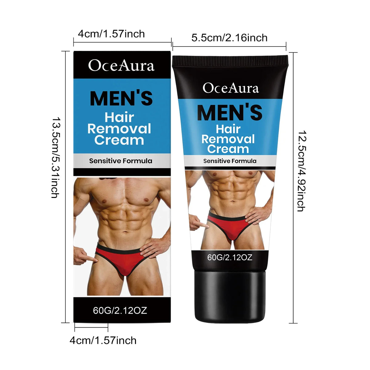 Men's Gentle Hair Removal Cream – Fast Depilatory Hair Removal Cream Qme 60g Boxed