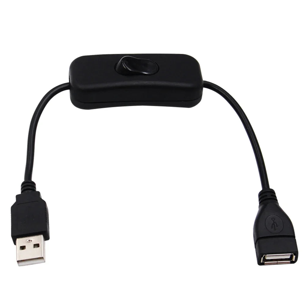 USB Extension Cable with On/Off Switch – Male to Female Adapter USB Switch Adapter Qme Black 10PCS