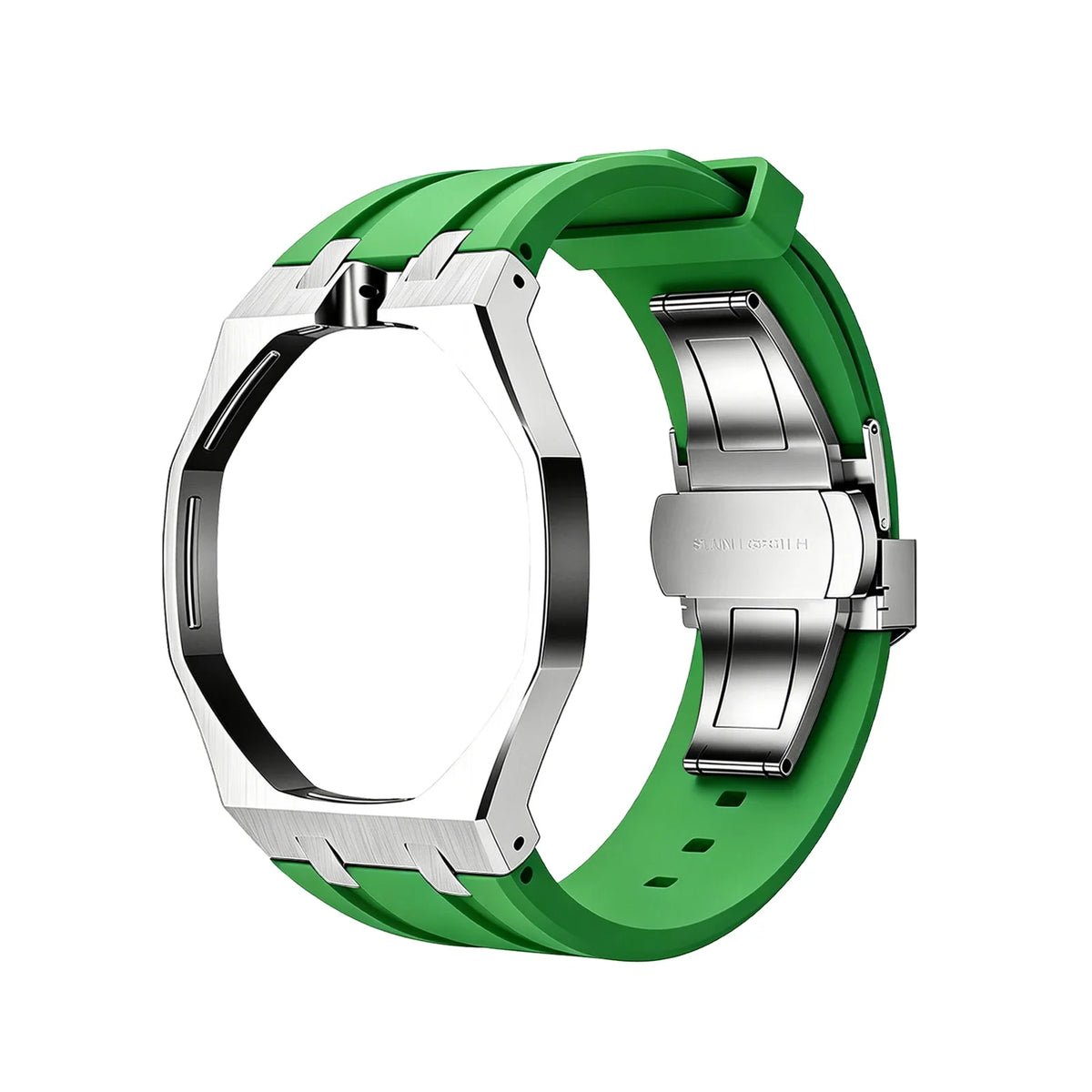 Swatch x Royal Pop Silicone Sport Band | Quick Release Strap Watch Replacement Band Qme Silver Green 12