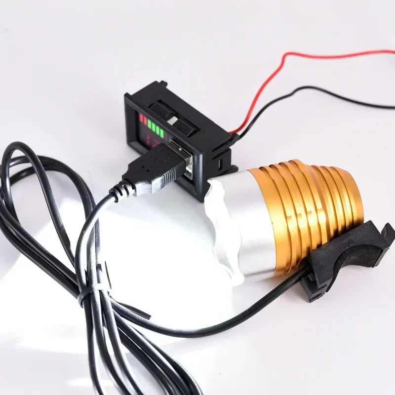 USB Car Voltmeter Panel 12V-24V | 5V 2.4A Lithium Battery Indicator Car Voltmeter Panel Qme