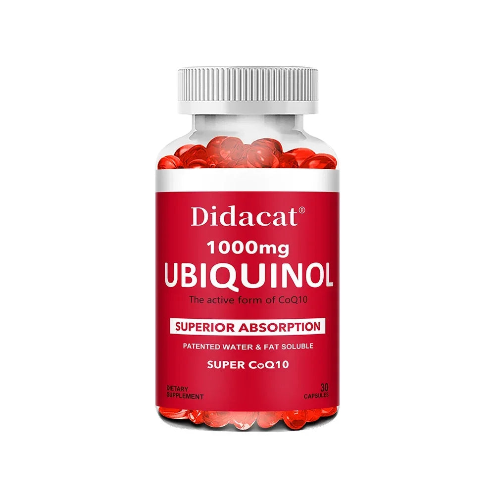 Ubiquinol CoQ10 1000mg Vegan Softgels – Daily Wellness Support CoQ10 Supplement Qst 30 count-1 bottle