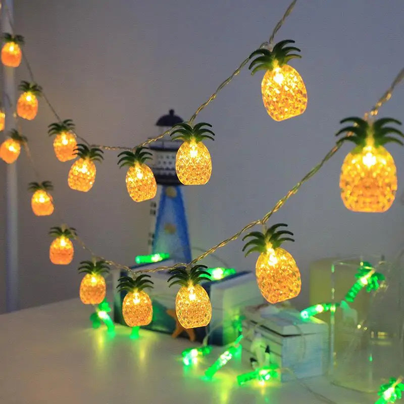 Hawaiian Tropical LED Light String – Luau Birthday Party Décor Party String Lights Qst A3