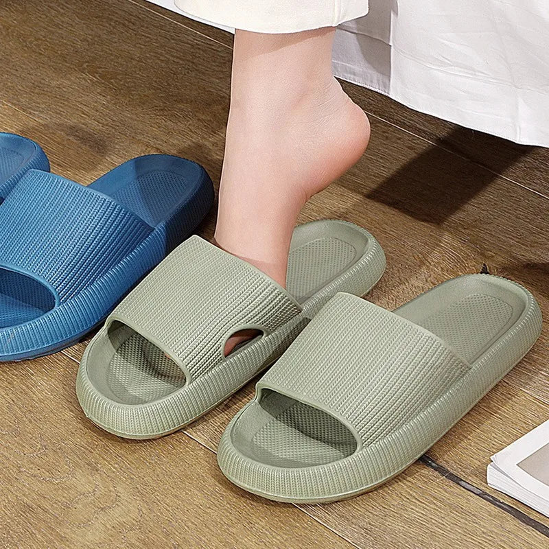 Cloud Sliders Non-Slip EVA Bathroom Slippers – Women & Men Bathroom Slippers Qme