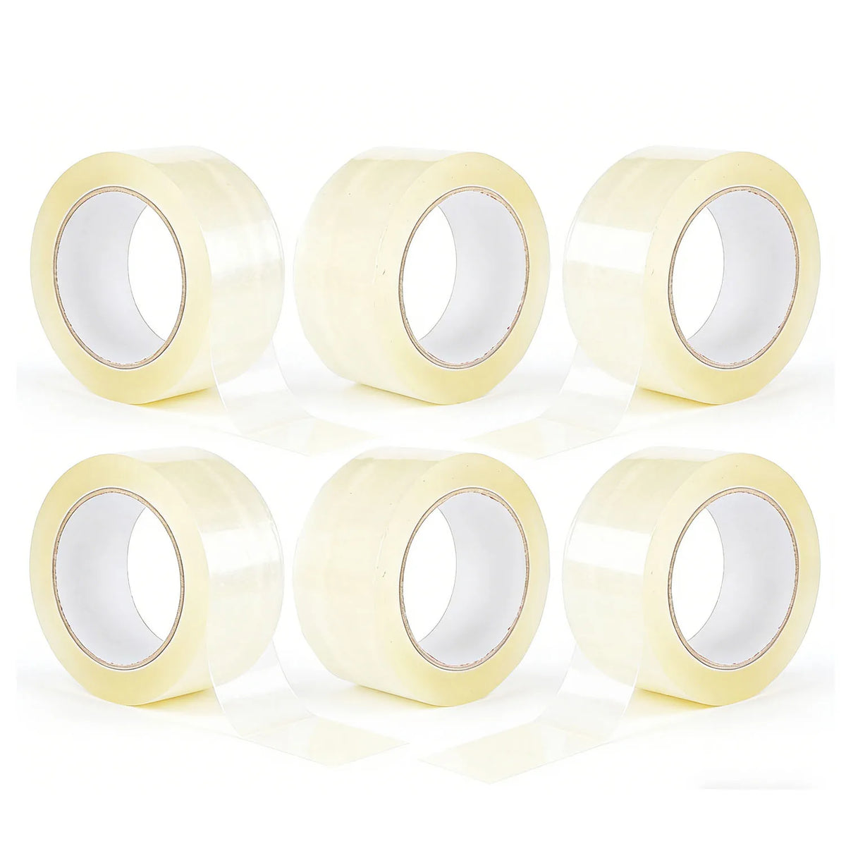 Silent Clear Packing Tape 6-Pack | Quiet Shipping Tape Packing Tape Qme 6 Rolls 100M 48mm