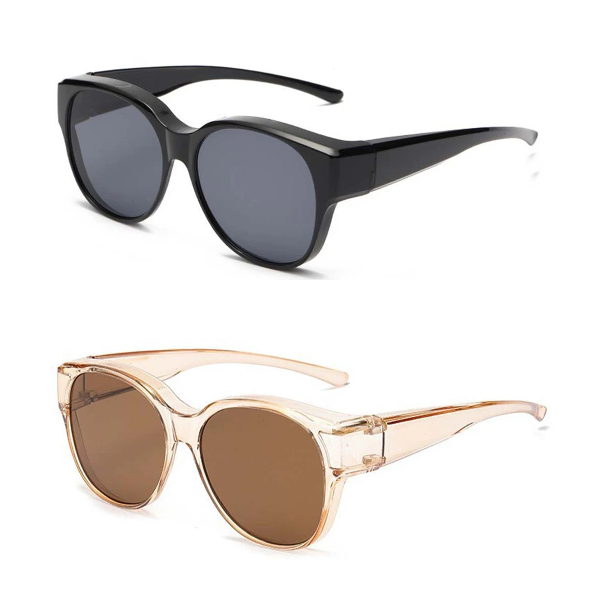 VOPHA 2-Pack Oversized Fit-Over Polarized Sunglasses UV400 Fit-Over Sunglasses Qst T03-2PC-1