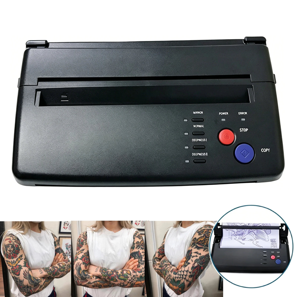 A4 Thermal Tattoo Stencil Transfer Machine | Professional Copier Tattoo Stencil Printer Qst