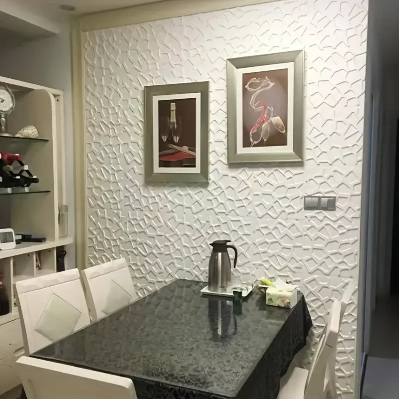 Self-Adhesive Modern Grid Wallpaper | Waterproof PVC Wall Tiles Peel & Stick Wallpaper Qme
