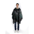 3-in-1 Waterproof Rain Poncho Backpack Cover & Ground Mat Rain Poncho Qme American floral camo