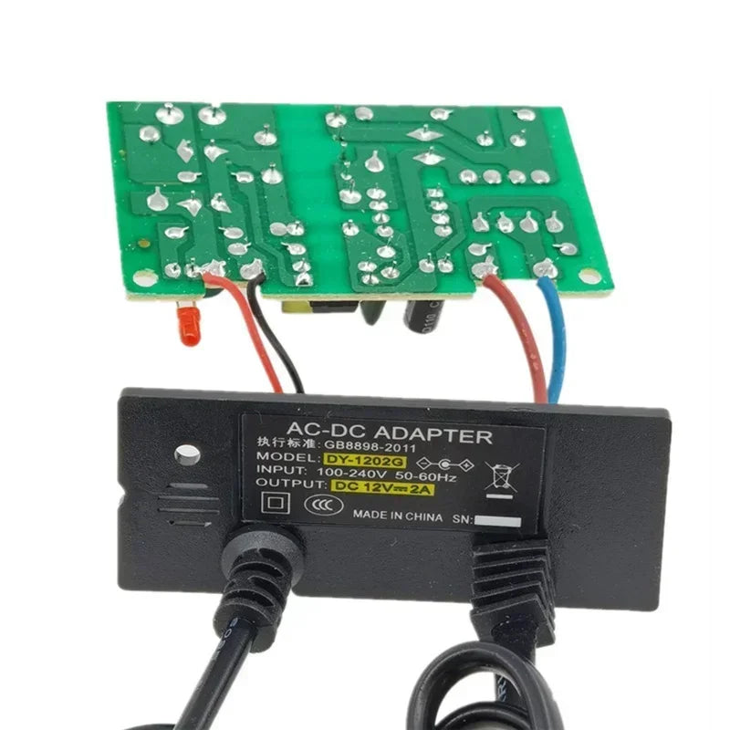 12V 2A Waterproof CCTV Power Adapter – EU Plug | IP65 DC Power Adapter Qme