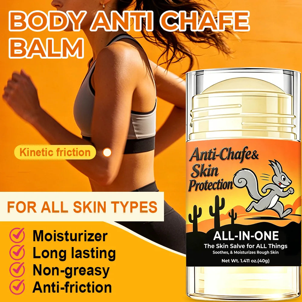 Anti-Chafe Body Balm Stick – Thighs, Underarms & Feet, 40g Body Balm Stick Qst