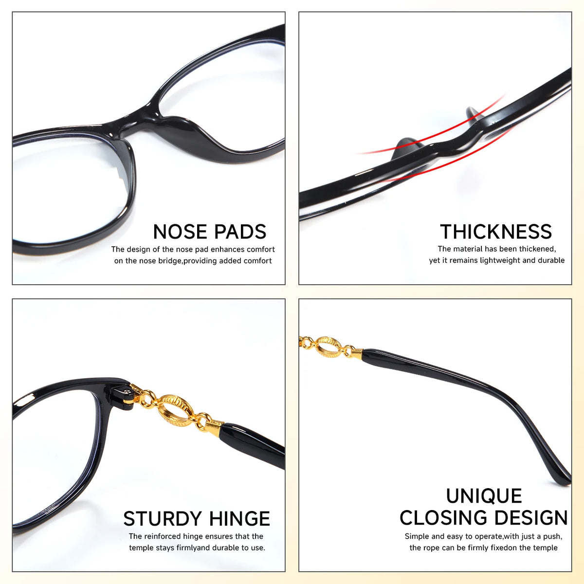 VOPHA 2-Pack Progressive Reading Glasses +1.0–+3.0 Blue Light Progressive Reading Glasses Qst