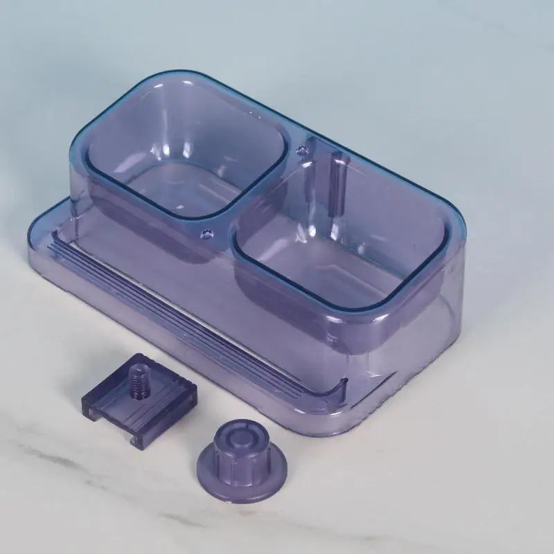 Large Double Compartment Parrot Feeding Bowl | Bird Feeder Dish Bird Feeder Bowl Qme A2