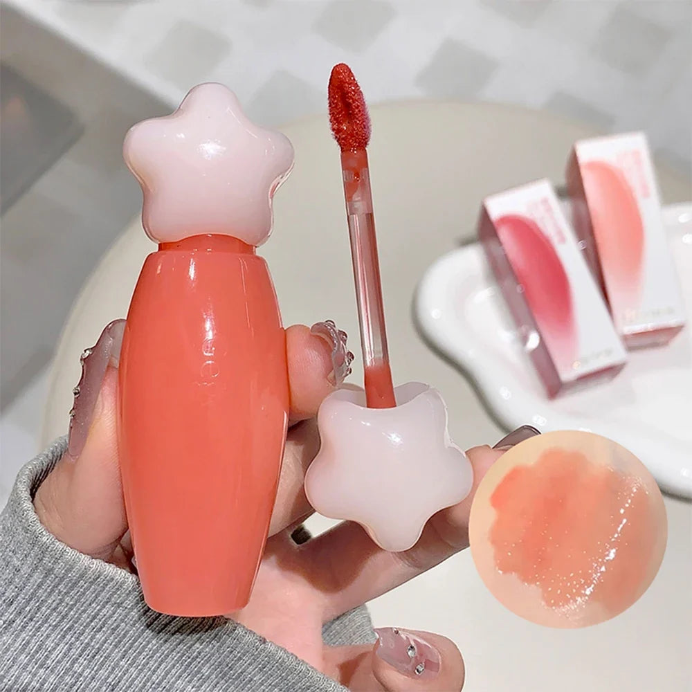 Gege Bear Water Gloss Lip Gloss – Mirror Finish Long-Lasting Lip Gloss Qme