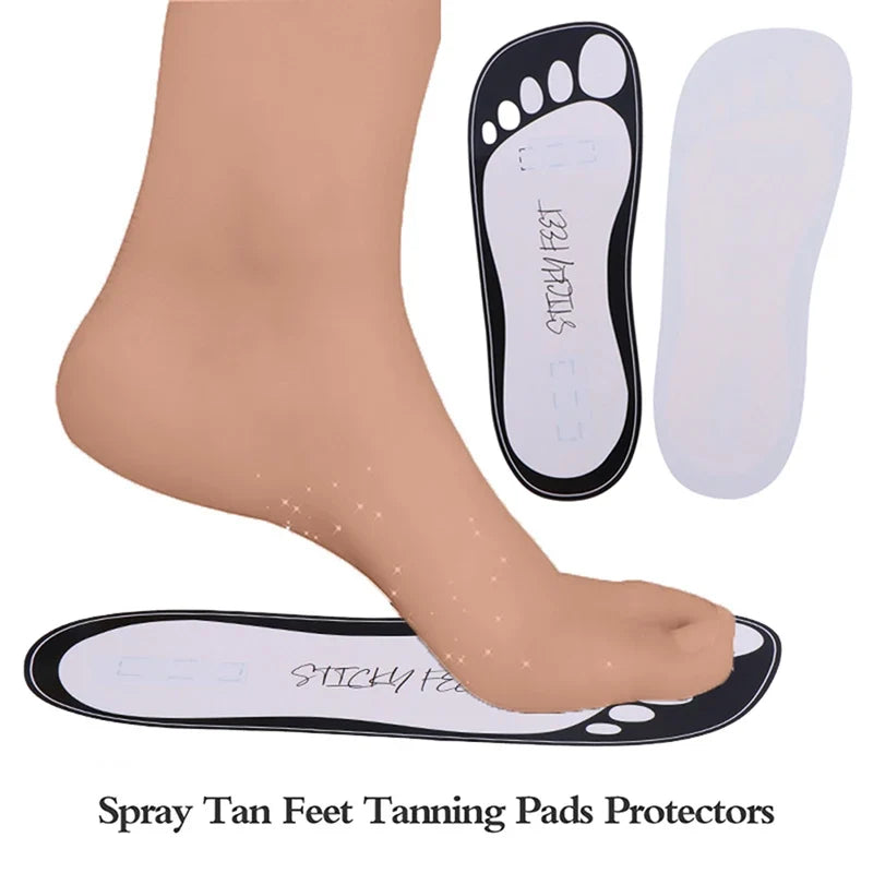 Disposable Tanning Slippers – 11" Sticky Foot Pads for Spray Tan Tanning Foot Pads Qme