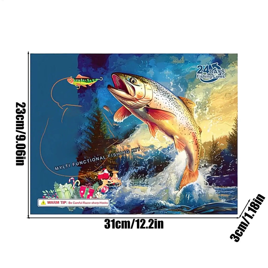 Fishing 24-Day Christmas Advent Calendar – Tackle Countdown Gift Fishing Advent Calendar Qme