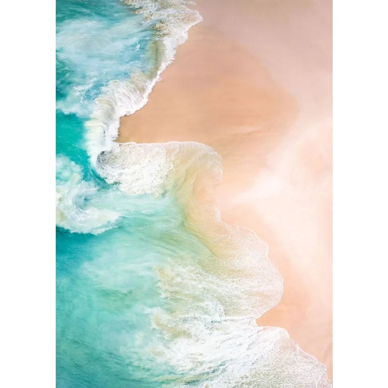 Surfing Beach Canvas Wall Art – Ocean Waves Summer Poster Canvas Wall Art Qst