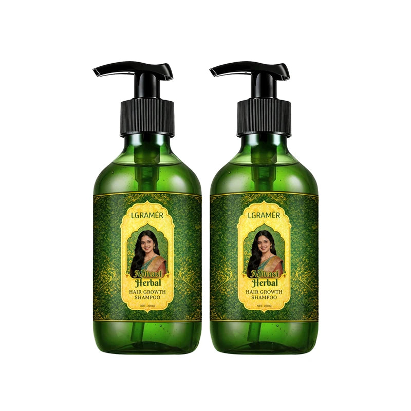 LGRAMER Hair Growth Shampoo 300ml – Volume & Scalp Care Hair Growth Shampoo Qst 2pcs