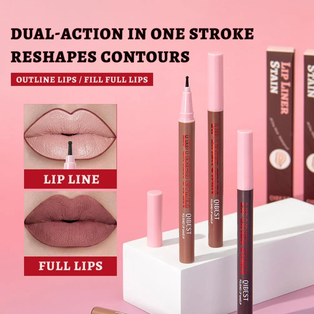QIBEST Matte Liquid Lipliner – Waterproof Plumping Lip Stain Liquid Lip Liner Qme