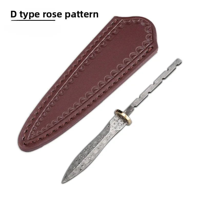 Damascus Steel Blank Tea Knife Blade – DIY Handmade Tool Blank Knife Blade Qst D set