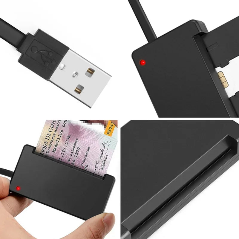 USB 2.0 Smart Card Reader – EMV, CAC, ID & Bank Cards USB Smart Card Reader Qme