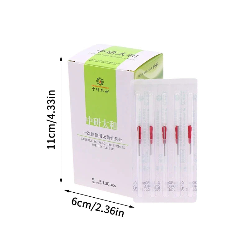 Disposable Sterile Acupuncture Needles 100pcs with Guide Tube Acupuncture Needles Qme