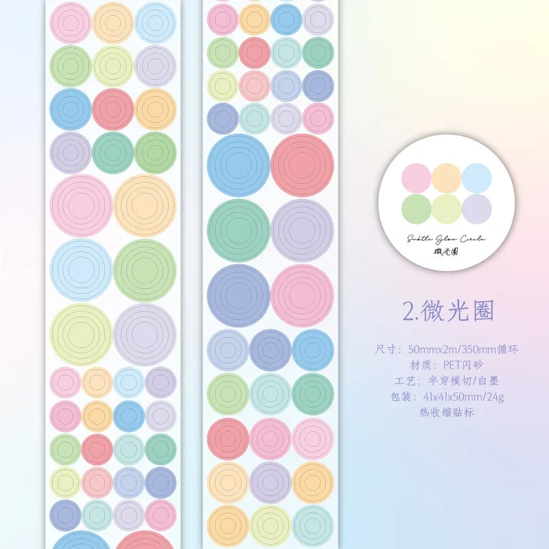 Watercolor Dots Washi Tape Kawaii Decorative 50mm | Qme Decorative Washi Tape Qme B Hot selling item
